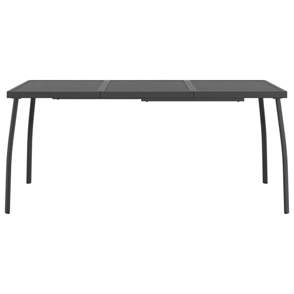 vidaXL Hagebord antrasitt 165x80x72 cm stål netting