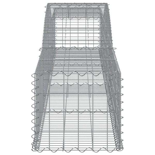 vidaXL Gabionkurver buede 15 stk 400x50x40/60 cm galvanisert jern
