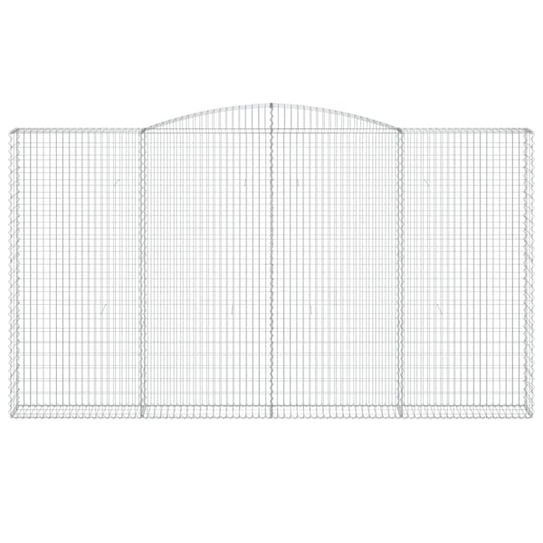 vidaXL Gabionkurver buede 6 stk 400x30x220/240 cm galvanisert jern
