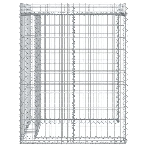 vidaXL Gabionvegg for søppelkasse 110x91x120 cm galvanisert jern
