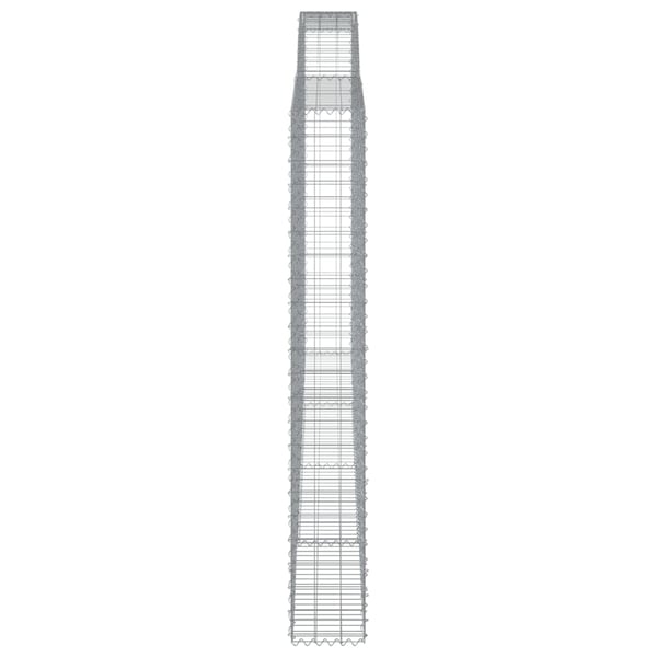 vidaXL Gabionkurver buede 8 stk 400x30x220/240 cm galvanisert jern