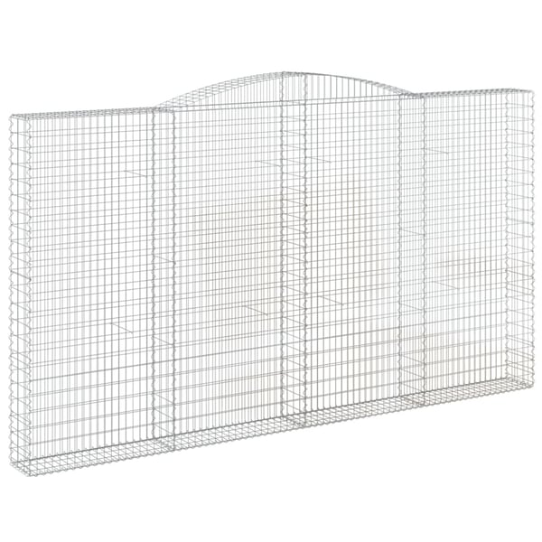 vidaXL Gabionkurver buede 8 stk 400x30x220/240 cm galvanisert jern