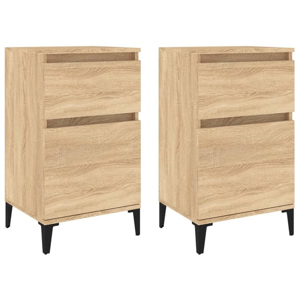 vidaXL Nattbord 2 stk sonoma eik 40x35x70 cm