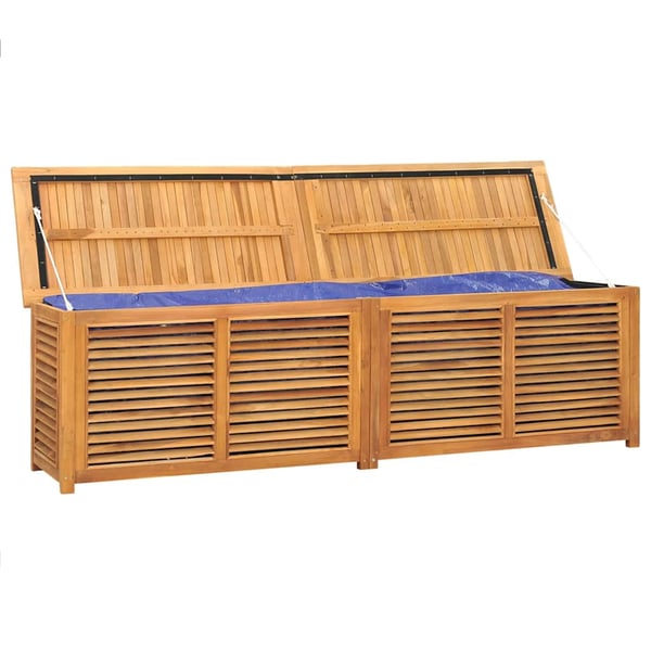 vidaXL Putekasse med pose 200x50x55 cm heltre teak