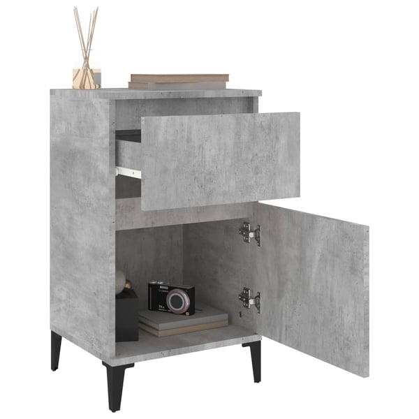 vidaXL Nattbord 2 stk betonggrå 40x35x70 cm