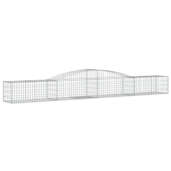 vidaXL Gabionkurver buede 20 stk 400x50x40/60 cm galvanisert jern