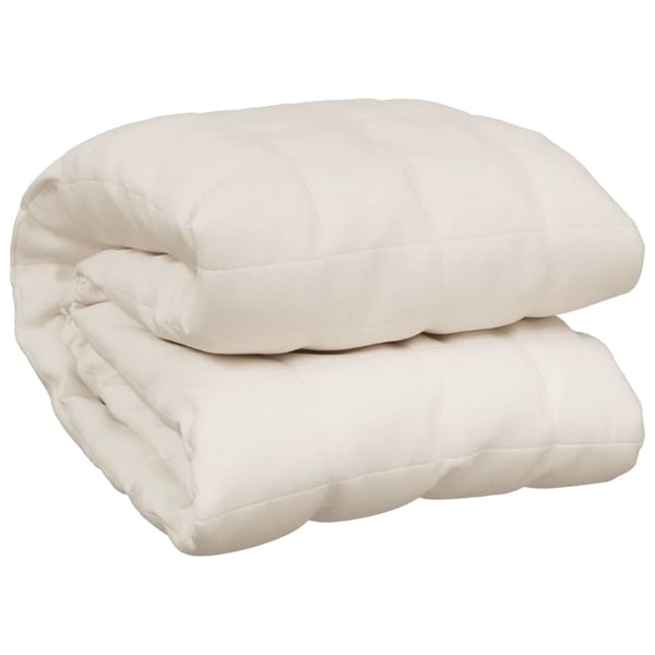vidaXL Vektdyne kremhvit 220x230 cm 11 kg stoff
