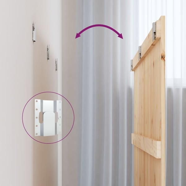 vidaXL Veggmontert hodegavl 185x3x90 cm heltre furu
