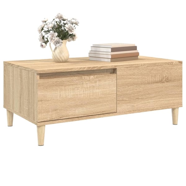 vidaXL Salongbord sonoma eik 90x50x36,5 cm konstruert tre