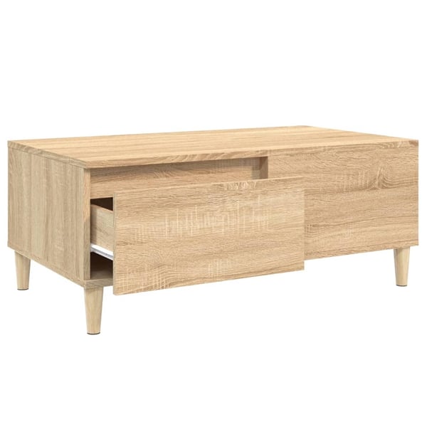 vidaXL Salongbord sonoma eik 90x50x36,5 cm konstruert tre
