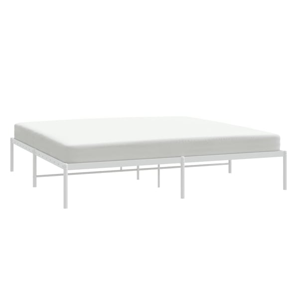 vidaXL Sengeramme i metall hvit 180x200 cm