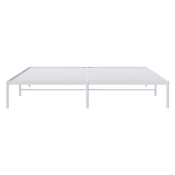 vidaXL Sengeramme i metall hvit 180x200 cm