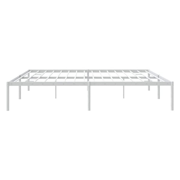 vidaXL Sengeramme i metall hvit 180x200 cm