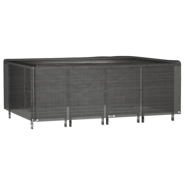 vidaXL Hagemøbeltrekk 2 stk 12 maljer 240x180x80 cm rektangulær