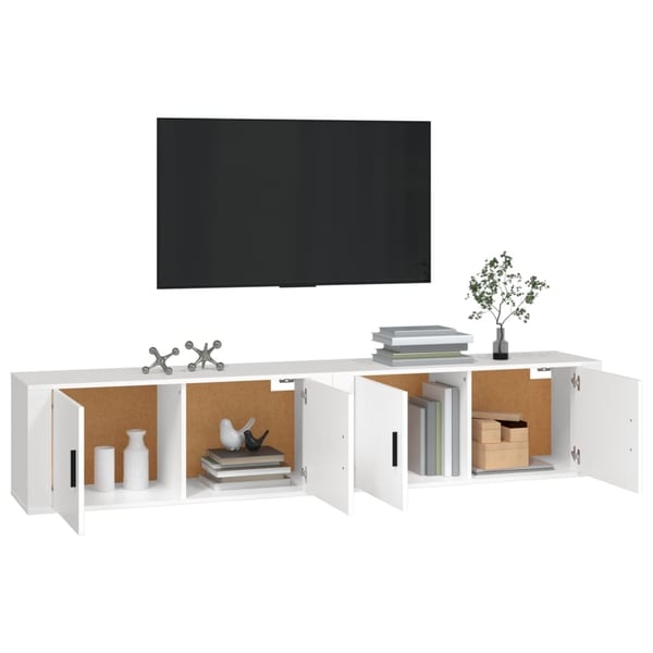 vidaXL Vegghengte TV-benker 2 stk hvit 100x34,5x40 cm