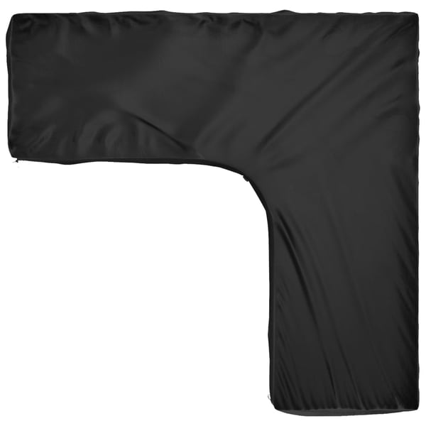 vidaXL L-formet hagemøbeltrekk 16 maljer 250x250x70 cm