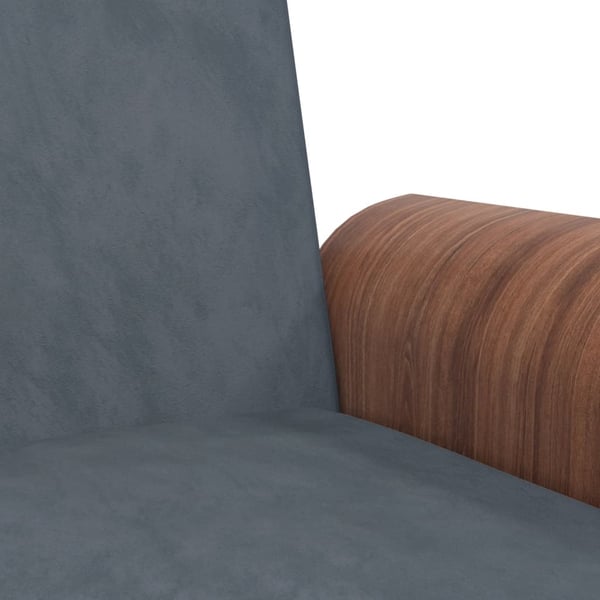 vidaXL sovesofa med kopholdere velour mørkegrå