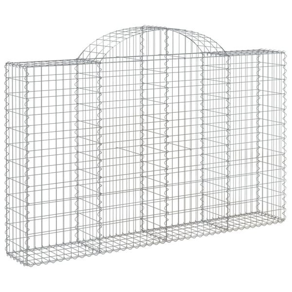 vidaXL Gabionkurver buede 8 stk 200x30x120/140 cm galvanisert jern