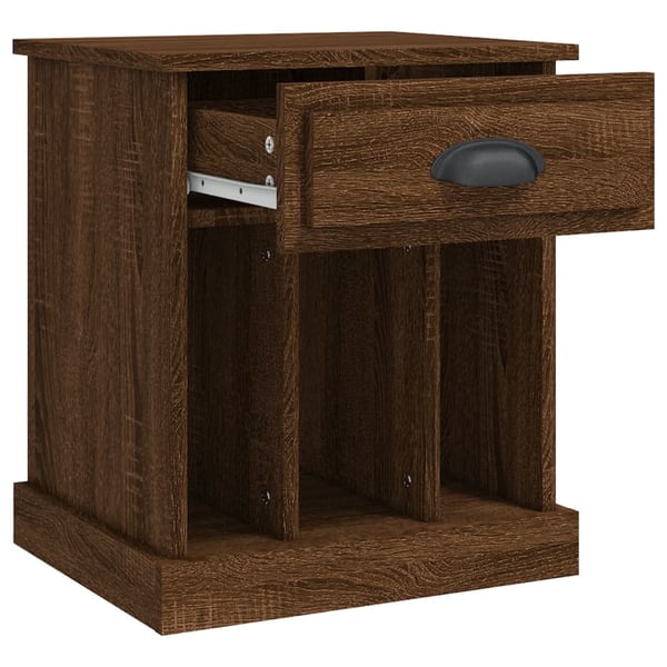 vidaXL Nattbord 2 stk brun eik 43x36x50 cm
