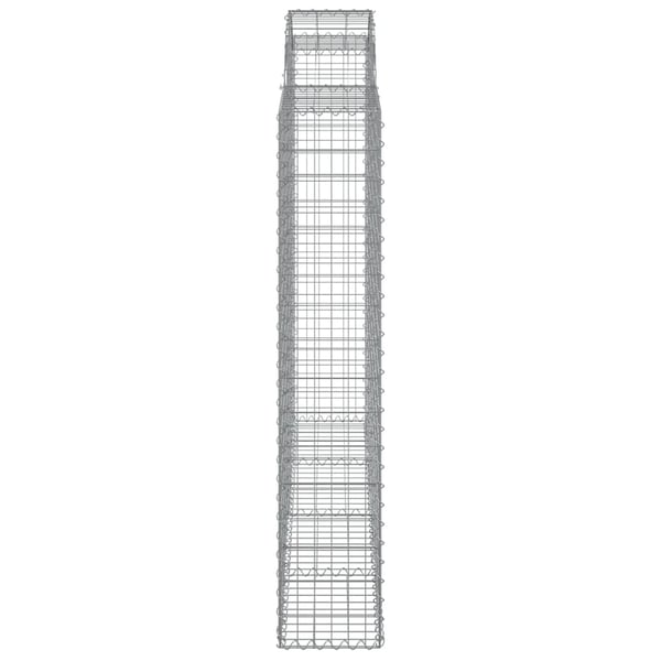 vidaXL Gabionkurver buede 2 stk 200x30x160/180 cm galvanisert jern