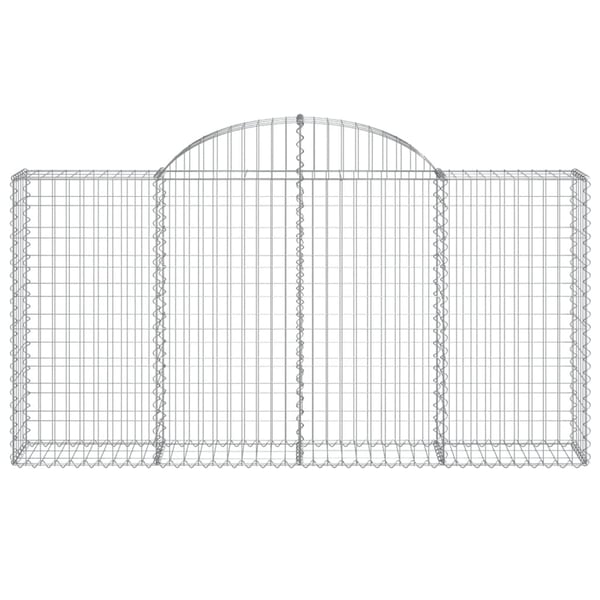 vidaXL Gabionkurver buede 8 stk 200x30x100/120 cm galvanisert jern