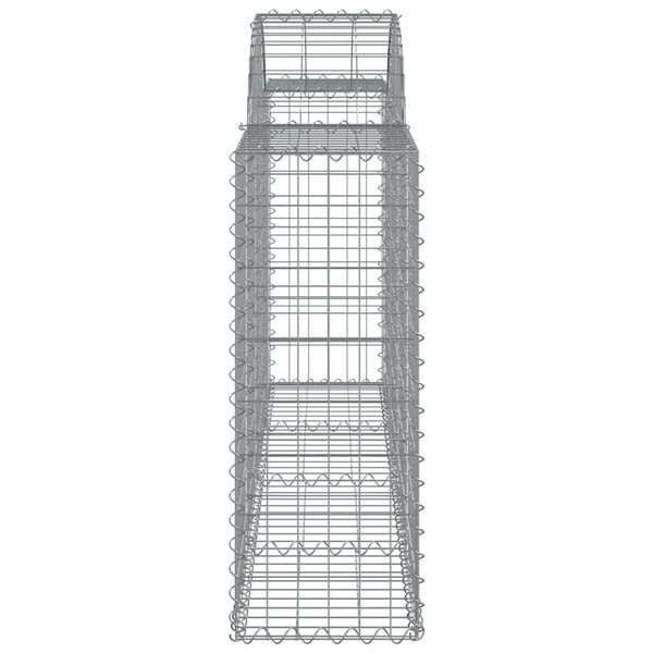 vidaXL Gabionkurver buede 6 stk 200x30x80/100 cm galvanisert jern