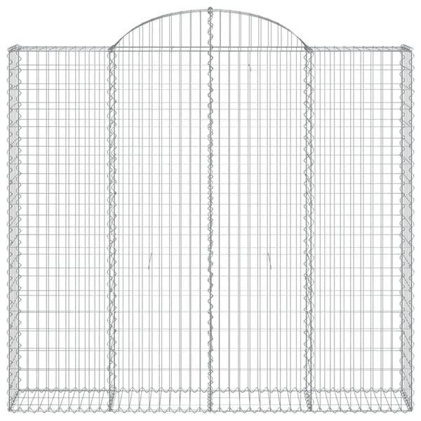vidaXL Gabionkurver buede 2 stk 200x30x180/200 cm galvanisert jern