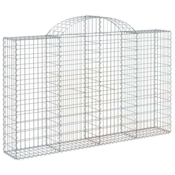 vidaXL Gabionkurver buede 6 stk 200x30x120/140 cm galvanisert jern