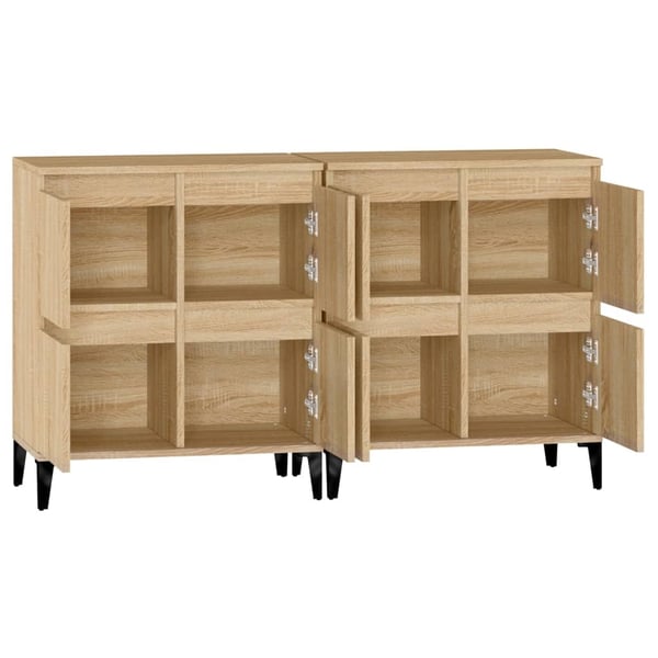 vidaXL Skjenker 2 stk sonoma eik 60x35x70 cm konstruert tre