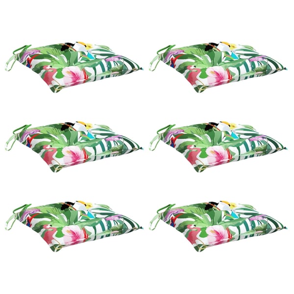 vidaXL stolehynder 6 stk. 50x50x7 cm oxfordstof flerfarvet
