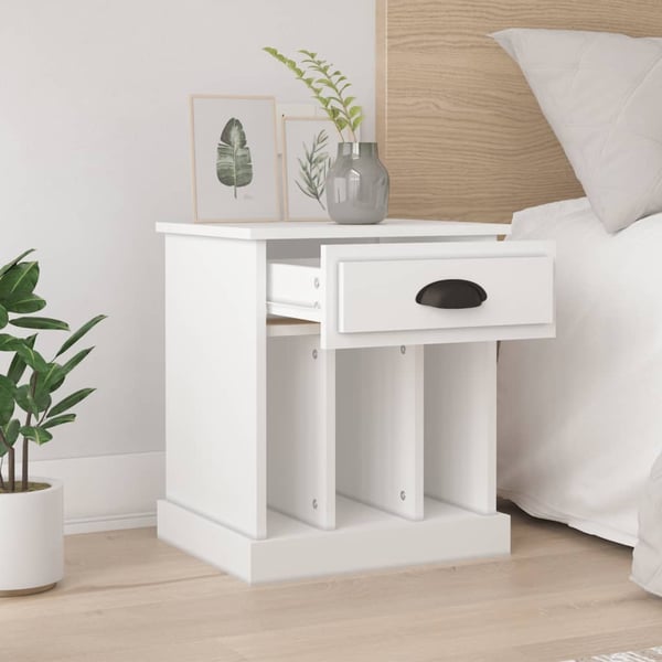 vidaXL Nattbord 2 stk hvit 43x36x50