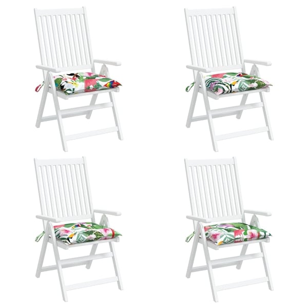 vidaXL stolehynder 4 stk. 50x50x7 cm oxfordstof flerfarvet