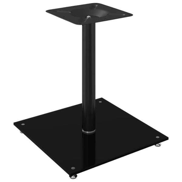 vidaXL højtalerstativer 2 stk. 1 søjle hærdet glas sort