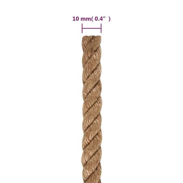 vidaXL Juuttiköysi 50 m pitkä 10 mm paksu