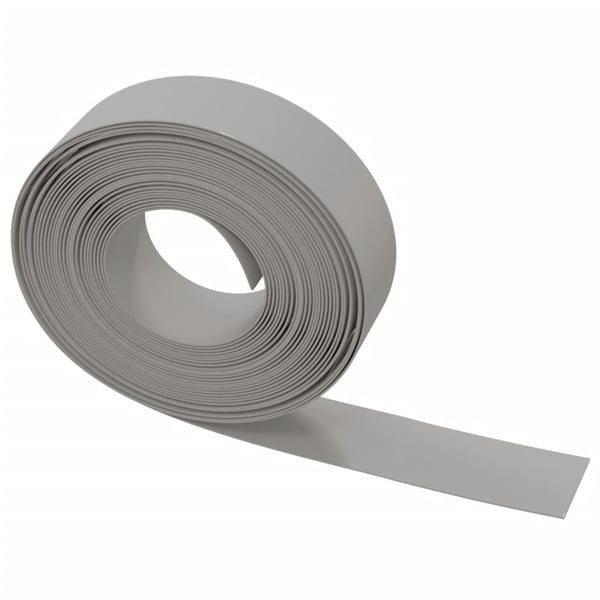 vidaXL Puutarhareunus harmaa 10 m 15 cm polyeteeni