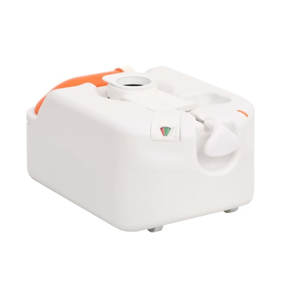 vidaXL Integrert campingtoalett hvit 24+17 L HDPE og emalje