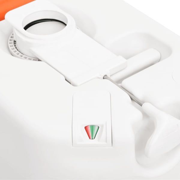 vidaXL Integrert campingtoalett hvit 24+17 L HDPE og PP