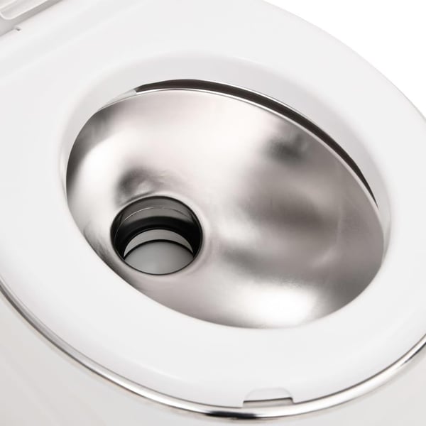 vidaXL Integrert campingtoalett hvit 24+17 L HDPE og stål