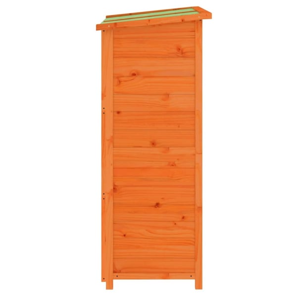 vidaXL Hageredskapsbod brun 83x57x140 cm heltre furu