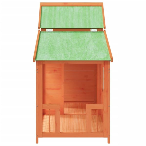 vidaXL Hundekennel brun 143x60,5x109 cm heltre furu