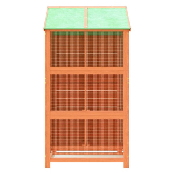 vidaXL Fuglehus brun 97x81x152 cm heltre furu