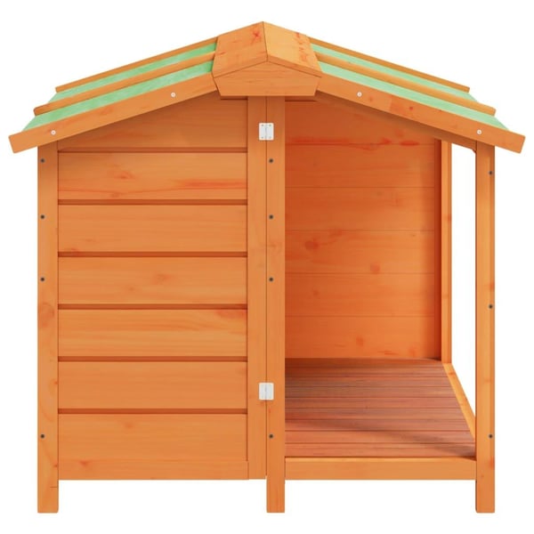 vidaXL Hundekennel brun 96x87x80,5 cm heltre furu