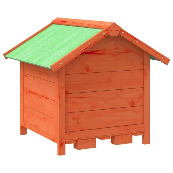 vidaXL hundehus 65x65x61,5 cm massivt fyrretræ brun