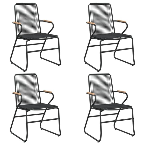 vidaXL havestole 4 stk. 58x59x85,5 cm PVC-rattan sort