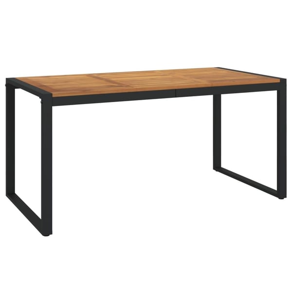 vidaXL havebord med U-formede ben 160x80x75 cm massivt akacietræ