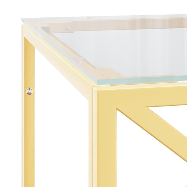 vidaXL sofabord 110x45x45 cm rustfrit stål og glas