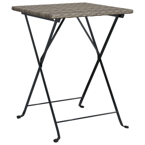 vidaXL Sammenleggbart bistrobord grå 55x54x71 cm polyrotting