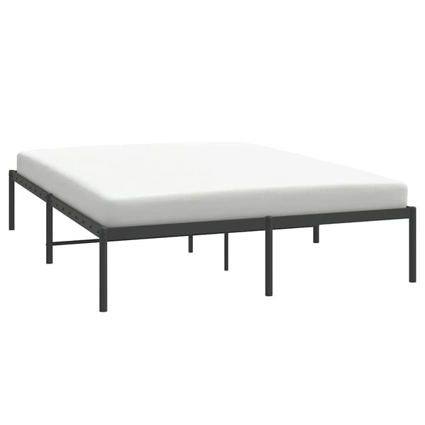 vidaXL Sengeramme i metall svart 140x190 cm