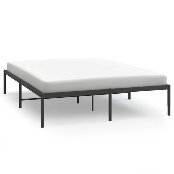 vidaXL Sengeramme i metall svart 140x190 cm