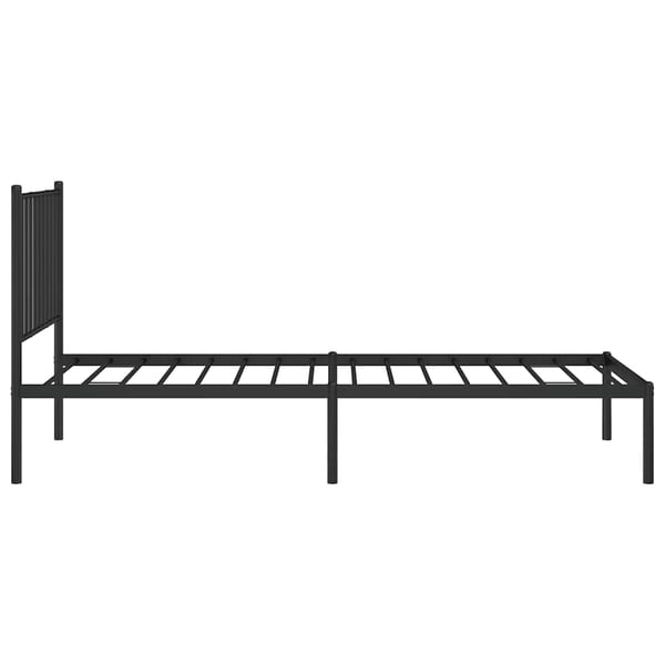 vidaXL Sengeramme i metall med hodegavl svart 80x200 cm